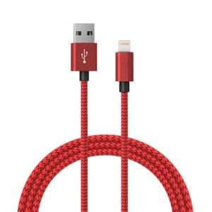 MFI Certified Lightning Charging Cable for iPhone- 6 Colors - Red